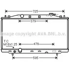 Радиатор охлаждения двигателя AVA QUALITY COOLING 4045385199105 2022451 EC NDR3F HD2284