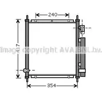 Радиатор кондиционера AVA QUALITY COOLING HD5197D 2022487 KRU 2E3 4045385206421