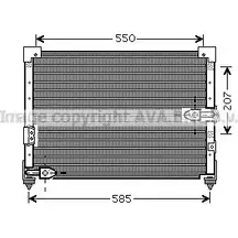 Радиатор кондиционера AVA QUALITY COOLING HD5200 7NWAJ1P 2022488 19V6 1 изображение 0