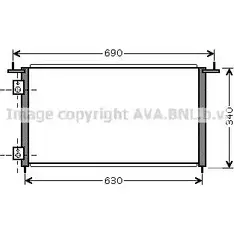 Радиатор кондиционера AVA QUALITY COOLING M JZOUDL HD5210 2022492 4045385088232