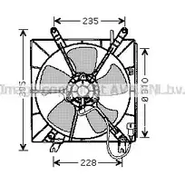 Вентилятор радиатора двигателя AVA QUALITY COOLING 8B5YP HD7509 V4 8EFCI 2022529 изображение 0