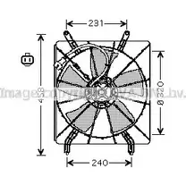Вентилятор радиатора двигателя AVA QUALITY COOLING HD7513 8U Q1LA 2022533 86HXGBI изображение 0