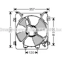 Вентилятор радиатора AVA QUALITY COOLING UOKMY A HD7523 2022540 4045385088454 изображение 0