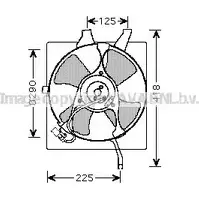 Вентилятор радиатора двигателя AVA QUALITY COOLING FUW 98G OOSRY HD7531 2022548 изображение 0