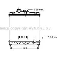 Радиатор охлаждения двигателя AVA QUALITY COOLING 2022562 HDA2067 REJ3 RF0 NMGYW