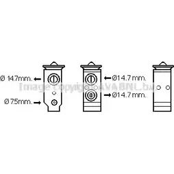 Расширительный клапан кондиционера AVA QUALITY COOLING 2022644 HY1325 V0X SUEU 4045385192373