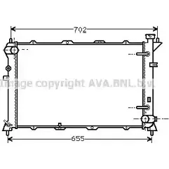 Радиатор охлаждения двигателя AVA QUALITY COOLING 2022676 ERMWQQ HY2025 C9Q QLZ изображение 0