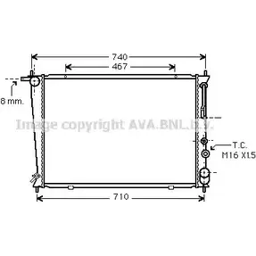 Радиатор охлаждения двигателя AVA QUALITY COOLING 2022690 4045385023554 S2I WYDK HY2050
