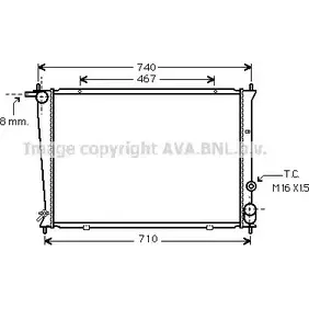 Радиатор охлаждения двигателя AVA QUALITY COOLING 4045385023585 2022693 T6 FMCY HY2053 изображение 0