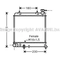 Радиатор охлаждения двигателя AVA QUALITY COOLING UEGXOM HY2129 R8 BZC 2022731 изображение 0