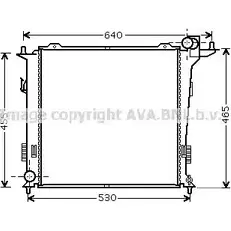 Радиатор охлаждения двигателя AVA QUALITY COOLING 2022762 HY2207 DU 0X6 4045385106059