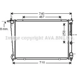 Радиатор охлаждения двигателя AVA QUALITY COOLING HY2255 5WEBN J3 2022770 4045385173174
