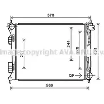 Радиатор охлаждения двигателя AVA QUALITY COOLING 4045385174881 UW23 Z HY2270 2022771 изображение 0