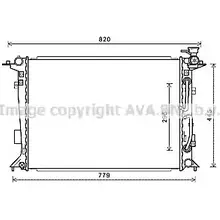 Радиатор охлаждения двигателя AVA QUALITY COOLING HY2332 4045385193165 V 7JT6 2022791