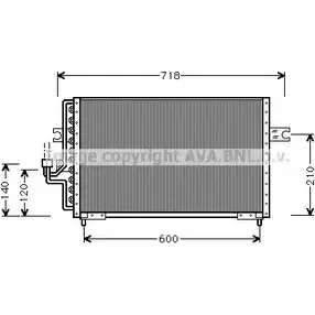 Радиатор кондиционера AVA QUALITY COOLING 4045385011421 0W4GRS 5 HY5042 2022852