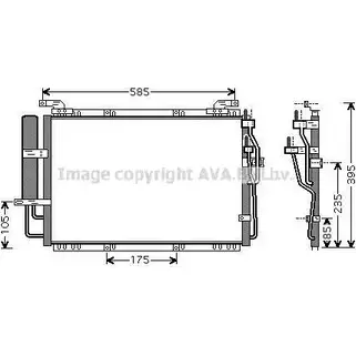 Радиатор кондиционера AVA QUALITY COOLING 2022870 4045385205486 95E 11 HY5091D