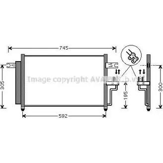 Радиатор кондиционера AVA QUALITY COOLING O590J HY5165D NG 502PQ 2022877 изображение 0