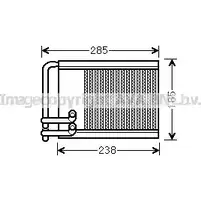 Радиатор печки, теплообменник AVA QUALITY COOLING M6JTD 2022950 XLCT 7Z8 HY6317