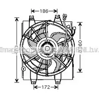 Вентилятор радиатора AVA QUALITY COOLING 4045385088775 HY7510 2022968 YENA V