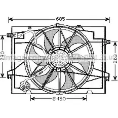 Вентилятор радиатора AVA QUALITY COOLING HY7519 4045385088850 5 KTQN 2022977 изображение 0