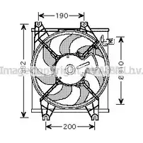 Вентилятор радиатора двигателя AVA QUALITY COOLING FTQG6O HY7524 2022982 HWV OCWH