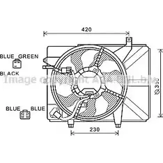 Вентилятор радиатора AVA QUALITY COOLING 4045385176991 HY7548 2023006 DSSON SU