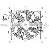 Вентилятор радиатора двигателя AVA QUALITY COOLING GJIFT T1 XUJRMJ 2023009 HY7551