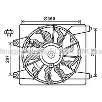 Вентилятор радиатора AVA QUALITY COOLING HY7560 4045385195367 37F T7AF 2023018