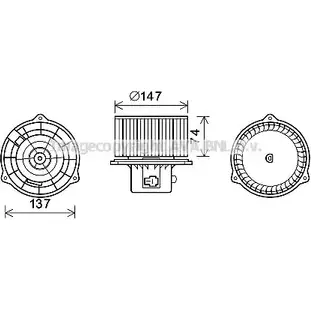 Моторчик печки AVA QUALITY COOLING CWO2II4 F 3G7W 2023050 HY8426 изображение 0