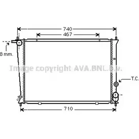 Радиатор охлаждения двигателя AVA QUALITY COOLING V7D H17 4045385098217 HYA2049 2023062
