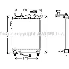 Радиатор охлаждения двигателя AVA QUALITY COOLING HYA2099 4045385191000 XR7MG E 2023067 изображение 0