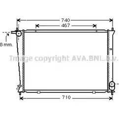 Радиатор охлаждения двигателя AVA QUALITY COOLING 2023076 HYA2148 714 Q0 4045385068227
