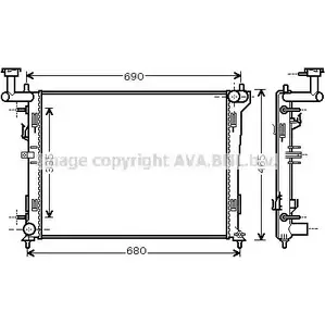 Радиатор охлаждения двигателя AVA QUALITY COOLING 4045385108510 HYA2180 WRZ1 U 2023079