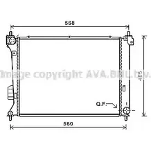Радиатор охлаждения двигателя AVA QUALITY COOLING HYA2309 Q1S5PJF 4M Y528 2023084