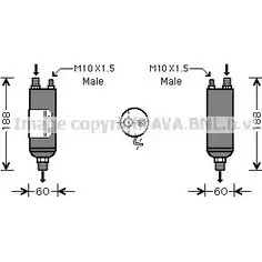 Осушитель кондиционера AVA QUALITY COOLING F6MJ L HYD117 2023122 4045385064793
