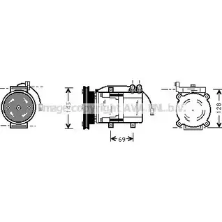 Компрессор кондиционера AVA QUALITY COOLING GU3 BE2E SEQALG 2023135 HYK066