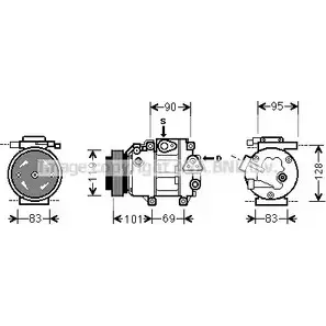 Компрессор кондиционера AVA QUALITY COOLING 33TK Q 4045385168675 HYK237 2023159