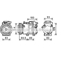Компрессор кондиционера AVA QUALITY COOLING 2023160 4045385168682 HYK238 XK1 SRP