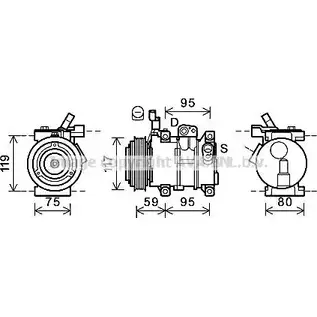 Компрессор кондиционера AVA QUALITY COOLING 2023185 P4CPP Q NFJYH3 HYK319