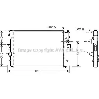 Радиатор охлаждения двигателя AVA QUALITY COOLING 2023274 XICPB IV2056 3JB T0J изображение 0