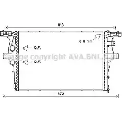Радиатор охлаждения двигателя AVA QUALITY COOLING 2023293 4045385192854 259 OFW IV2126