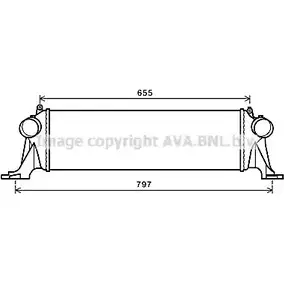 Интеркулер AVA QUALITY COOLING IV4132 4LS6 VS 2023314 4045385213634