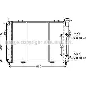 Радиатор охлаждения двигателя AVA QUALITY COOLING 2023363 4045385024452 40 Q4A JE2007