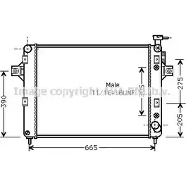 Радиатор охлаждения двигателя AVA QUALITY COOLING 2023366 4045385024483 JE2014 17US2 2