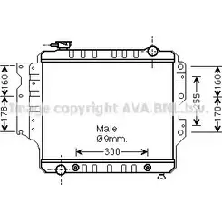 Радиатор охлаждения двигателя AVA QUALITY COOLING JE2022 X2 1KE 4045385024513 2023369 изображение 0