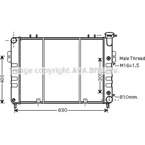 Радиатор охлаждения двигателя AVA QUALITY COOLING 7D30 K3S 550E1 JE2037 2023372 изображение 0