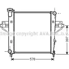 Радиатор охлаждения двигателя AVA QUALITY COOLING JE2042 WQE5 3 2023374 4045385073788