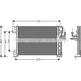 Радиатор кондиционера AVA QUALITY COOLING 2023388 JE5005 75 L4M 4045385011674 изображение 0