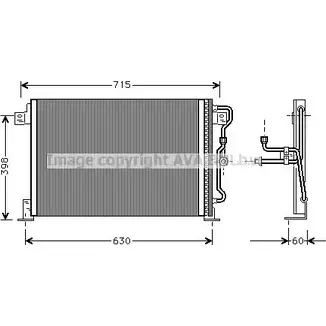 Радиатор кондиционера AVA QUALITY COOLING 4045385011728 2023393 JE5019 LO D2L изображение 0