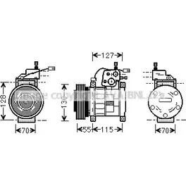 Компрессор кондиционера AVA QUALITY COOLING YCWMC T JEK032 2023431 O3KNP6 изображение 0